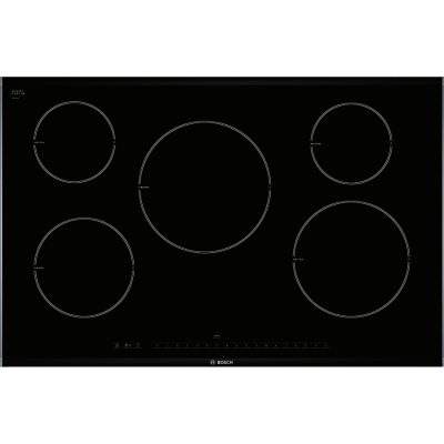 Bosch Logixx PIM875N14E 80cm Induction Hob in Black with Steel Trim